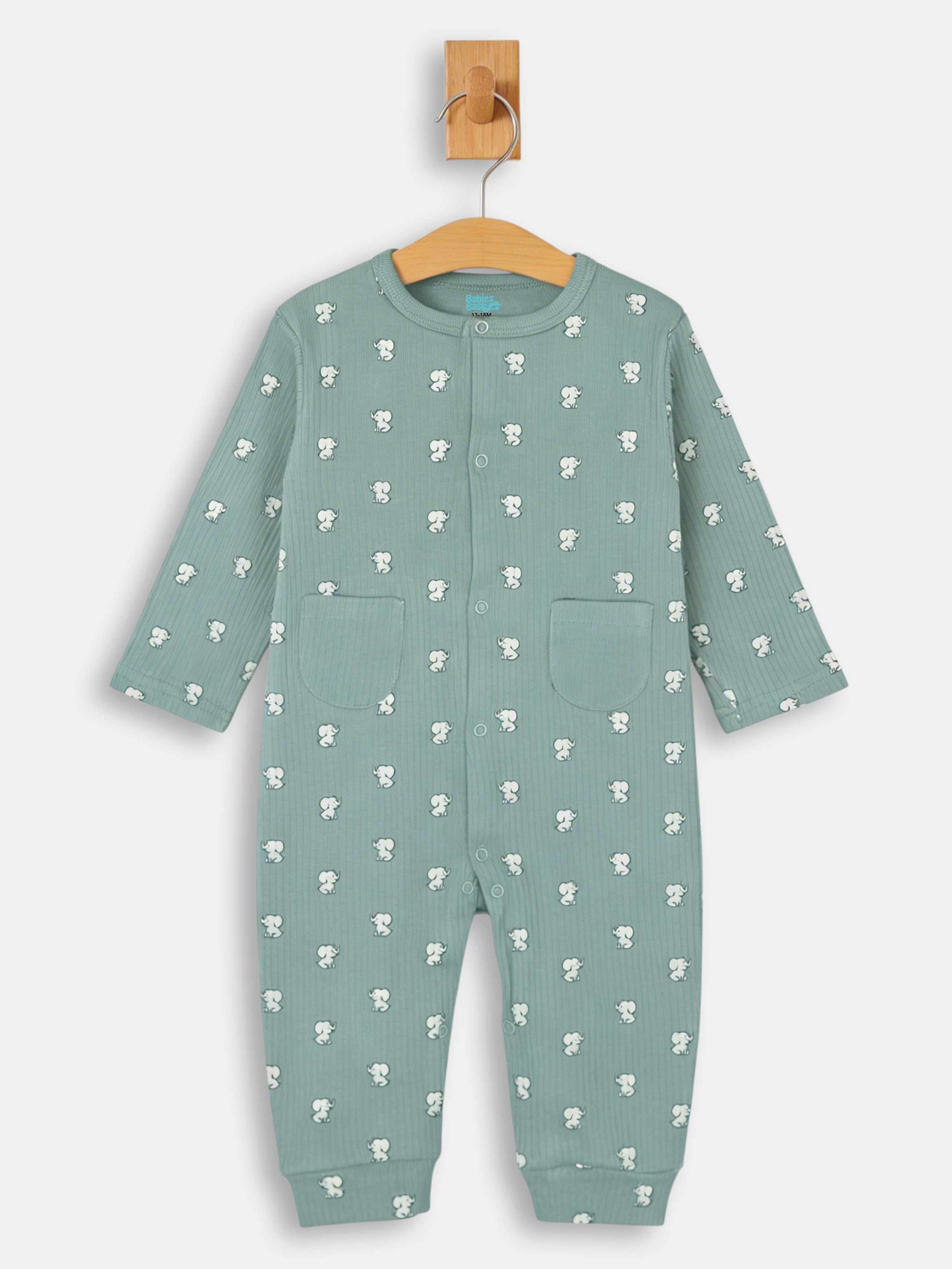 Premium Ribbed Cotton Sleepsuit Romper with Cap and Bib