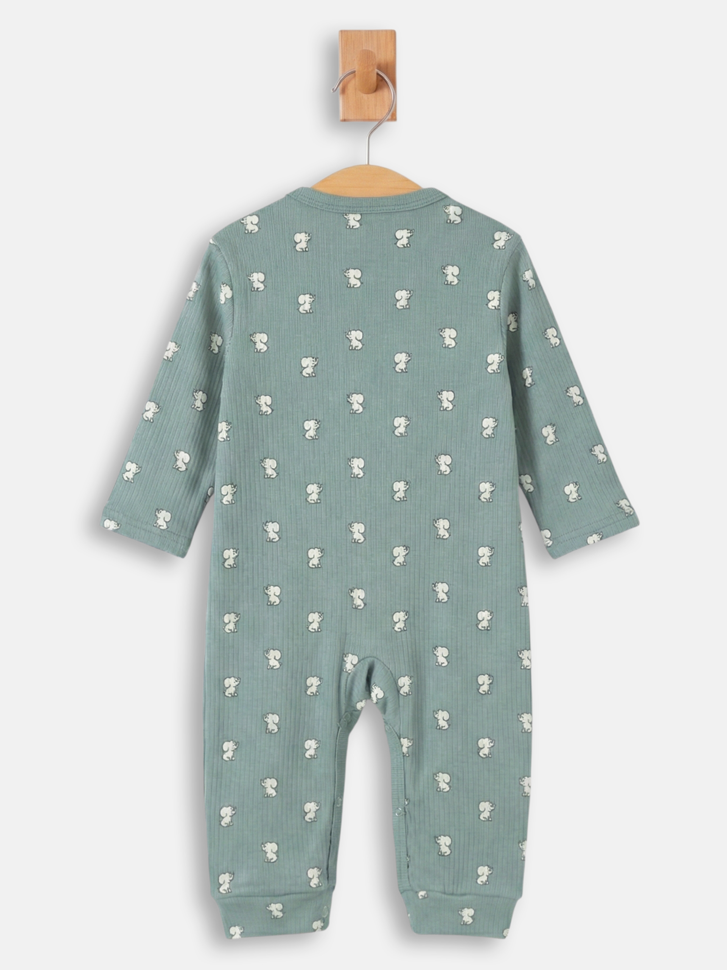Premium Ribbed Cotton Sleepsuit Romper with Cap and Bib
