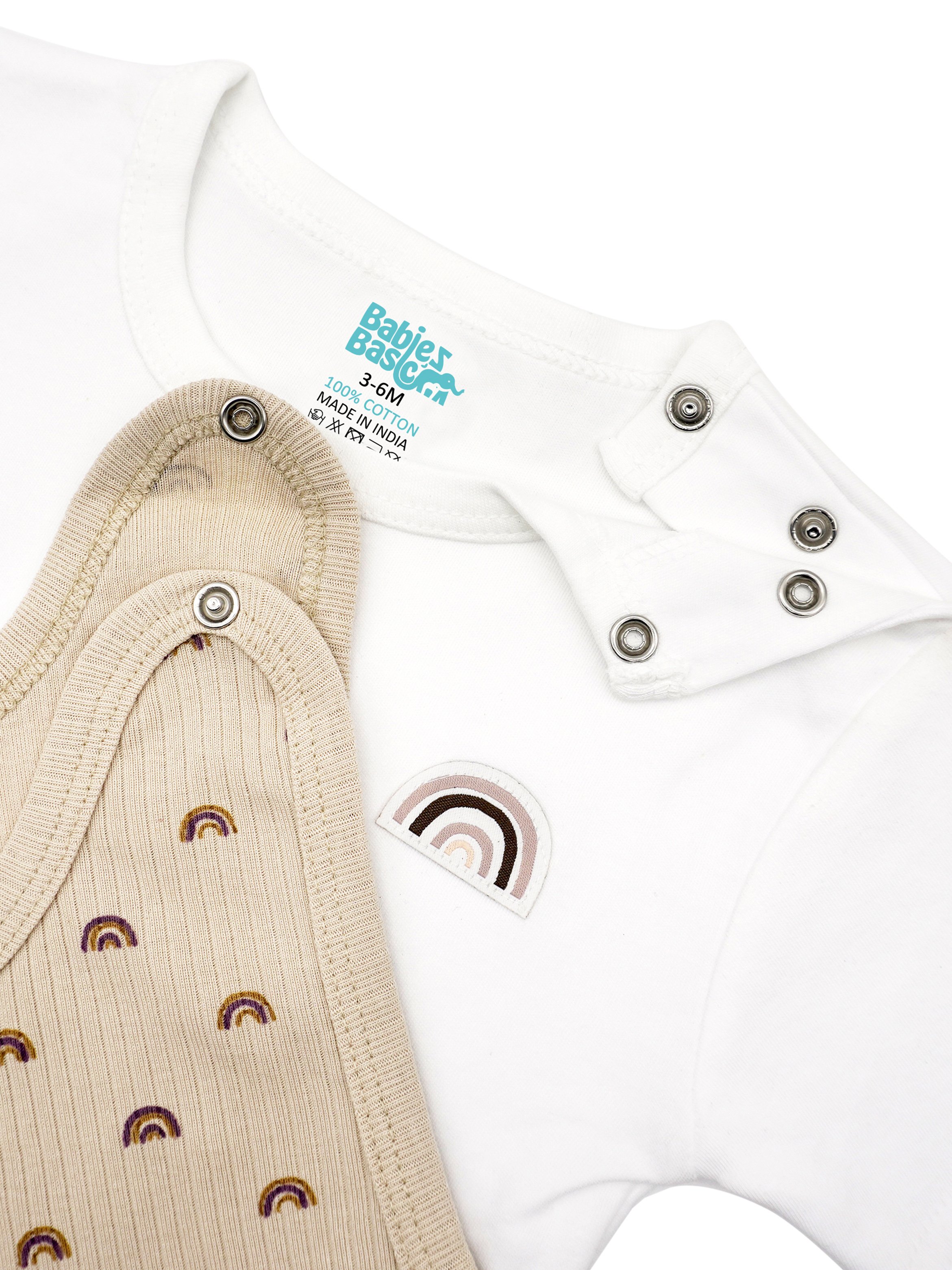 Premium Ribbed Cotton Dungaree with Short Sleeves T-Shirt