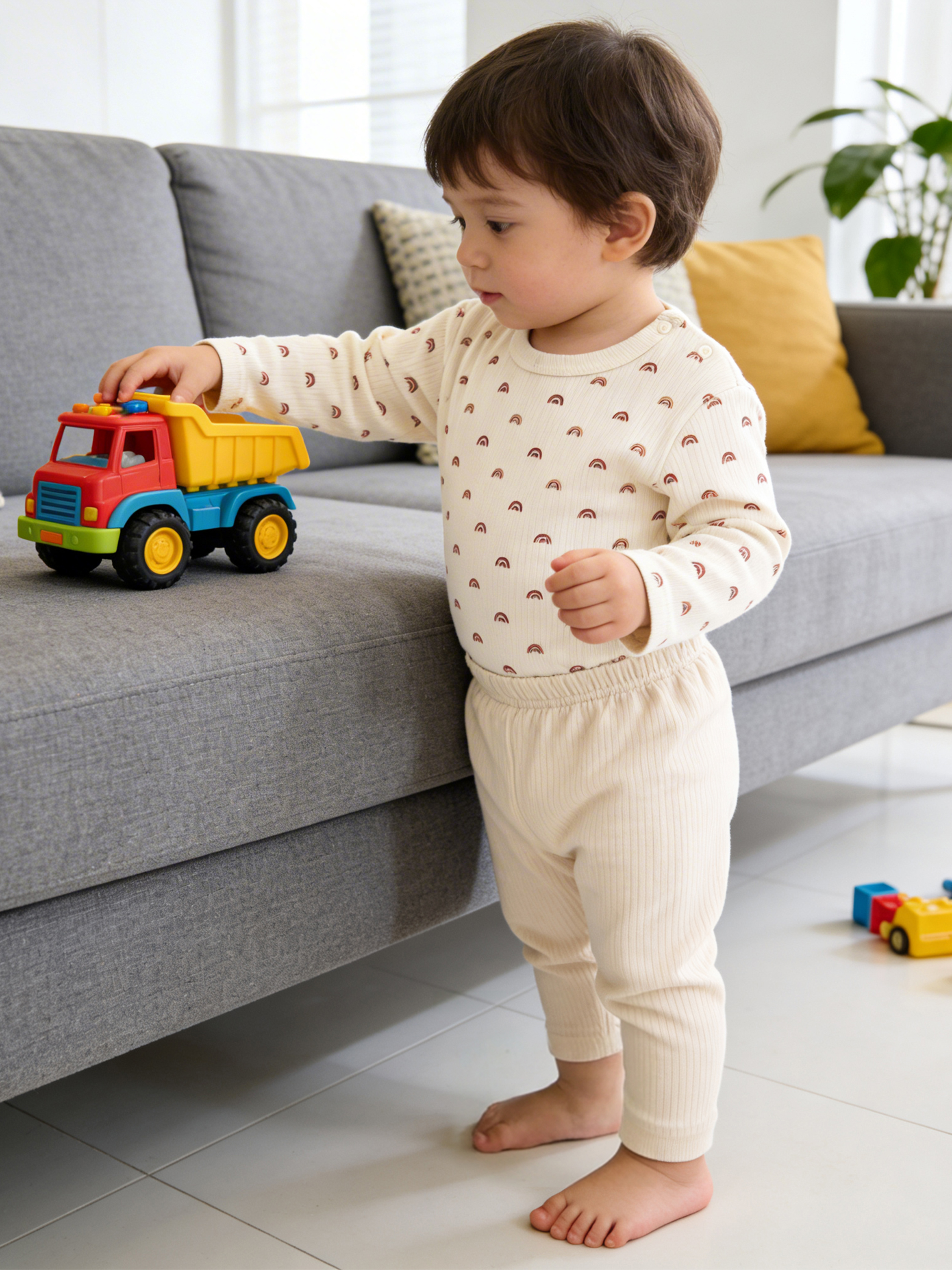 Premium Ribbed Cotton Printed Short Sleeves T-Shirt and Pyjama Set