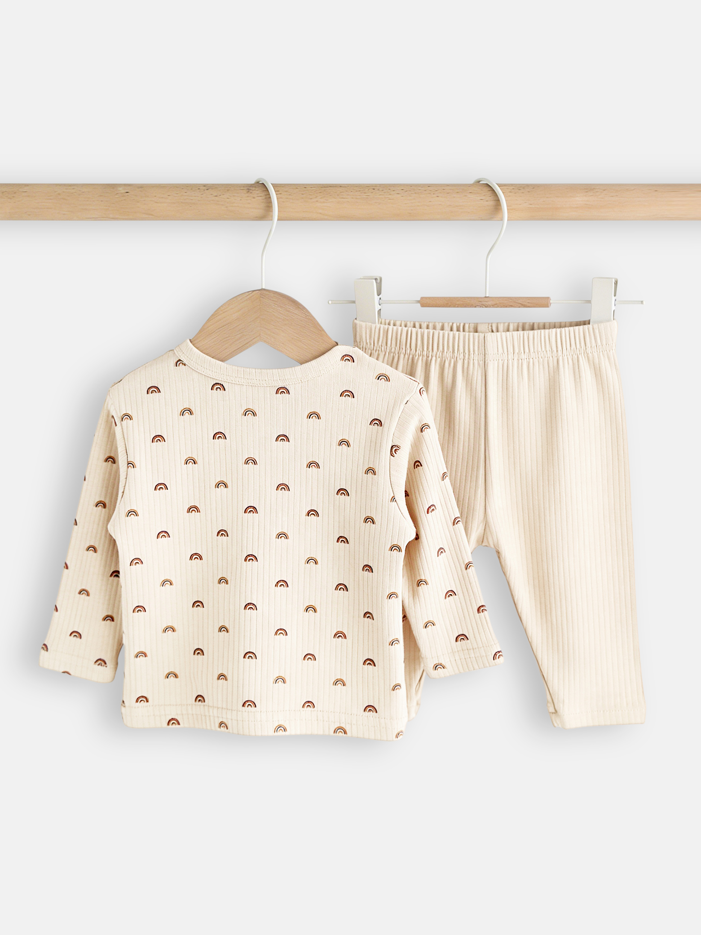Premium Ribbed Cotton Printed Short Sleeves T-Shirt and Pyjama Set