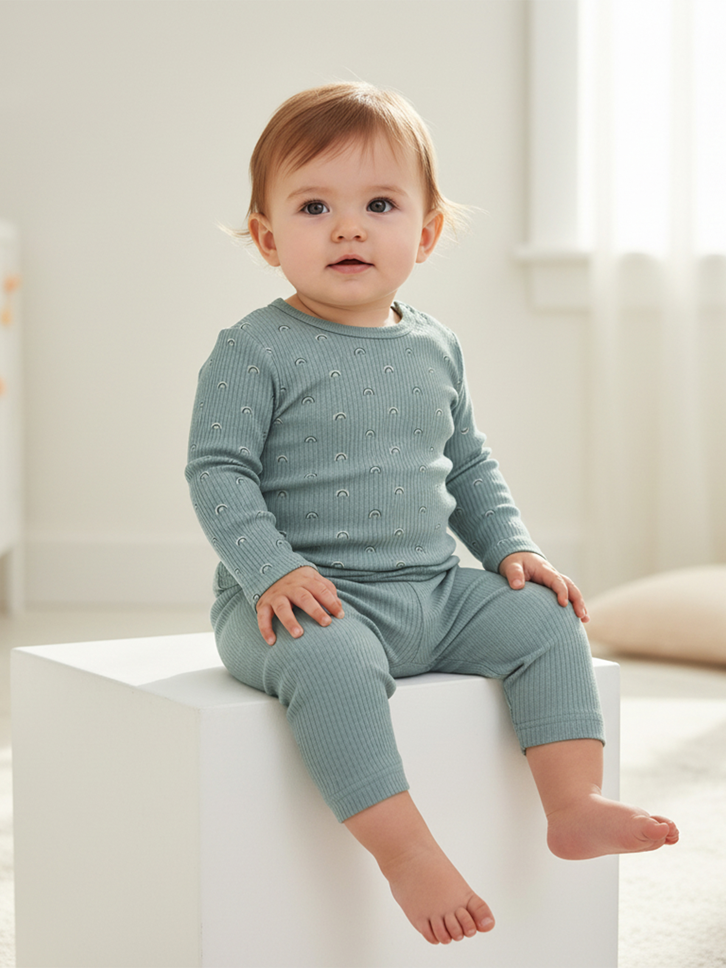 Premium Ribbed Cotton Printed Short Sleeves T-Shirt and Pyjama Set