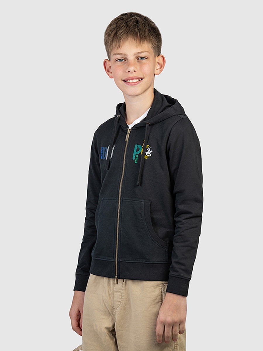 Boys Full Zip Printed Hoodie