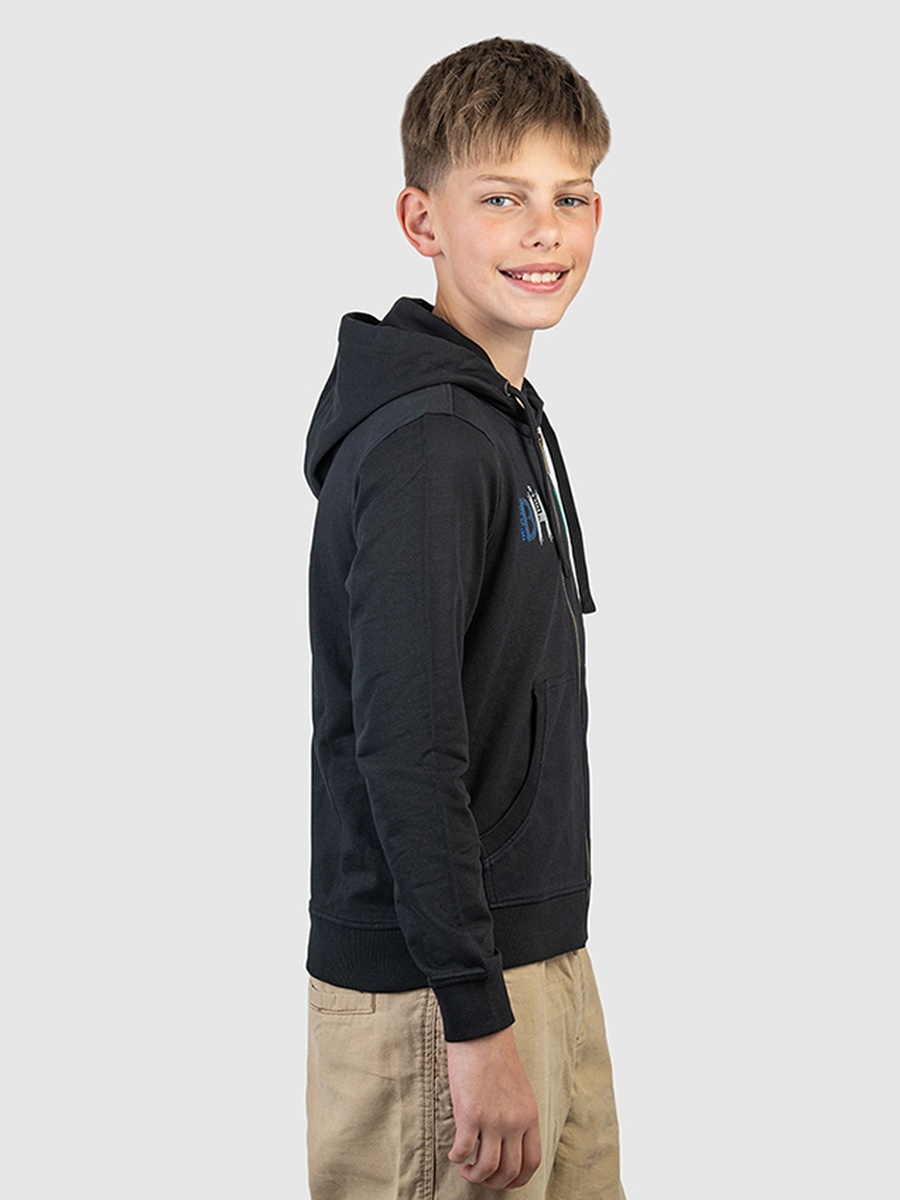 Boys Full Zip Printed Hoodie