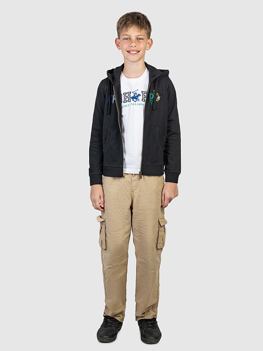 Boys Full Zip Printed Hoodie