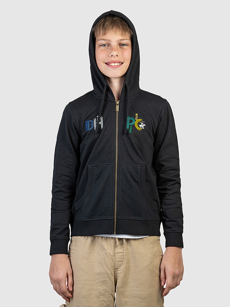 Boys Full Zip Printed Hoodie
