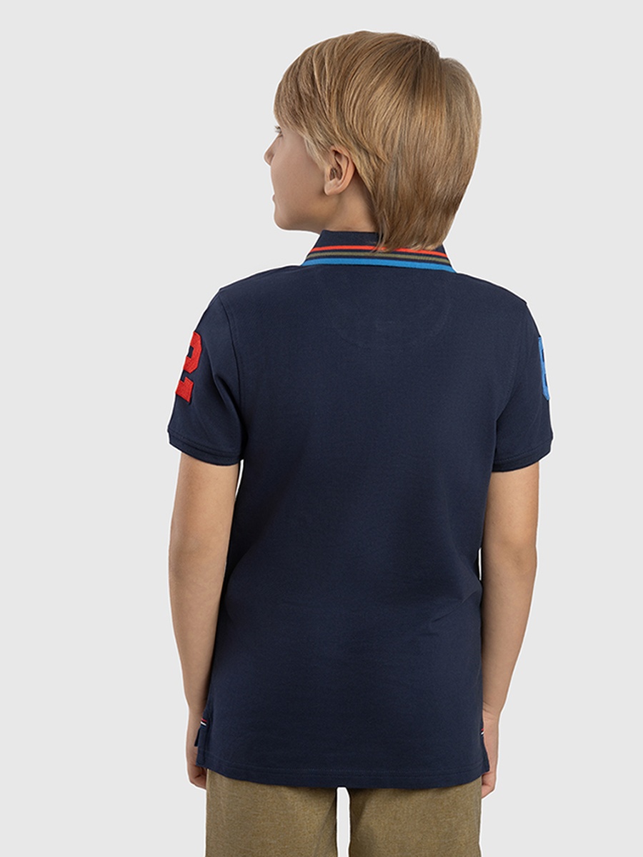 Boys Short Sleeve Logo Detail Polo T-Shirt