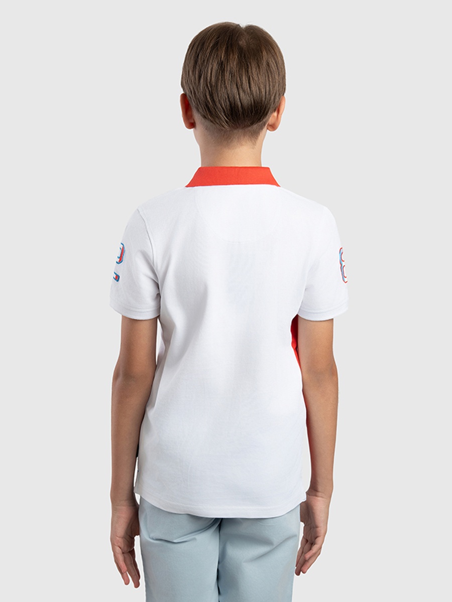 Boys Color Block Polo T-Shirt