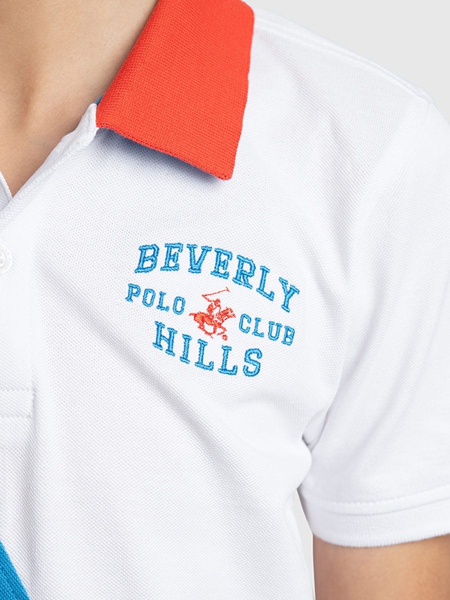 Boys Color Block Polo T-Shirt