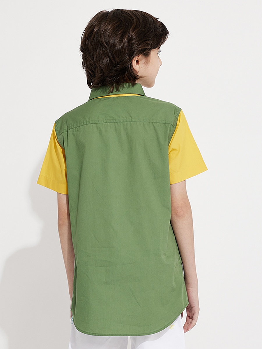 Boys Color Block Short Sleeve Shirt