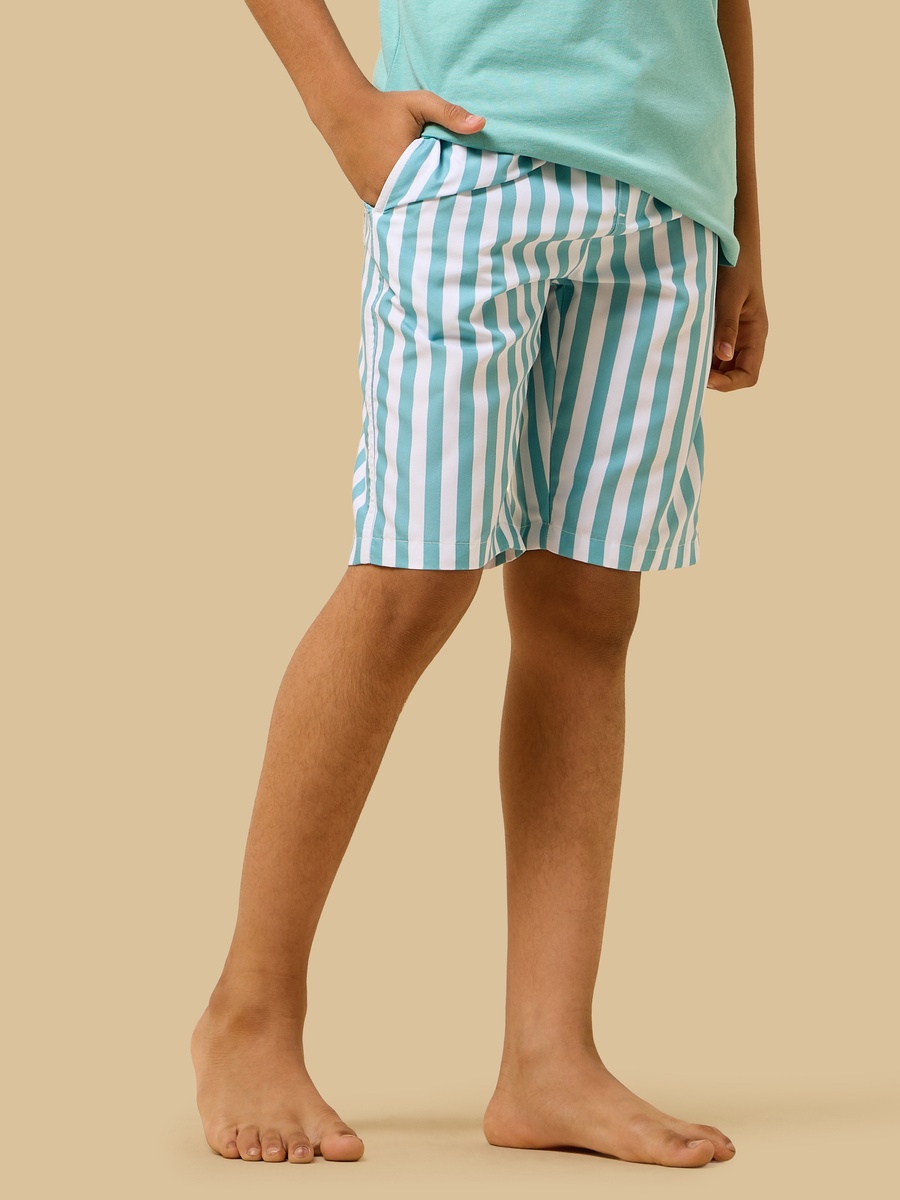 Printed Swim Vest and Shorts Set