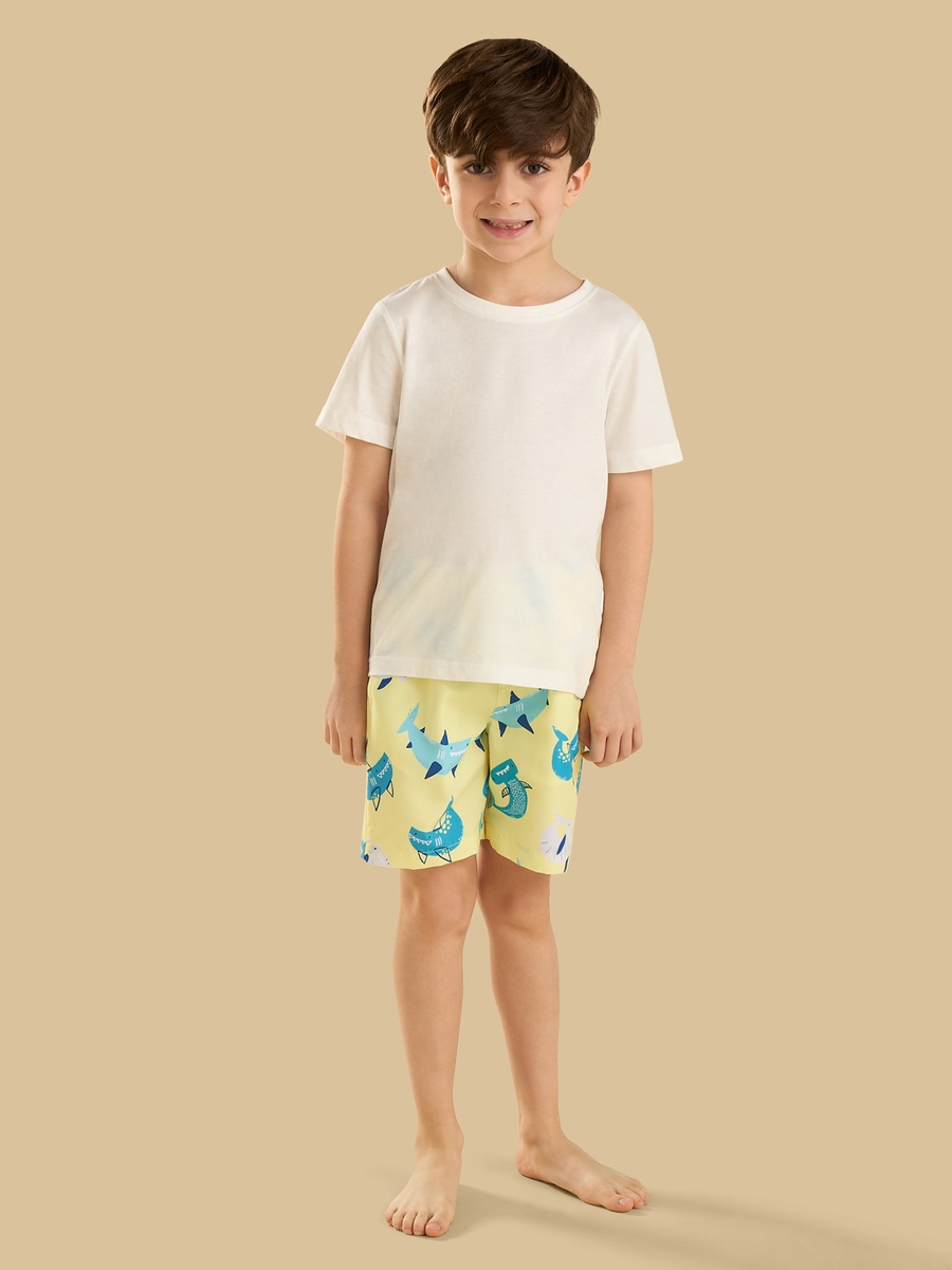 Shark Print Swim Shorts