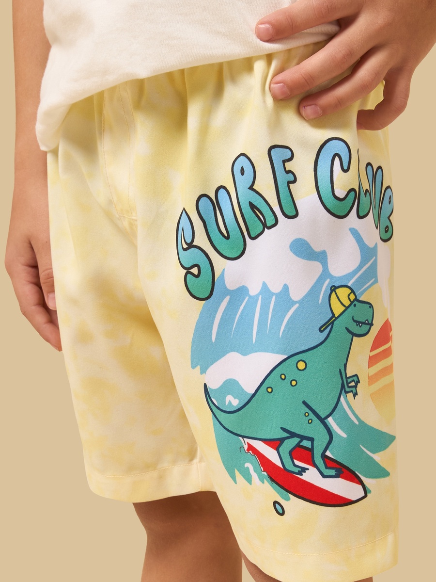 Dinosaur Print Swim Shorts