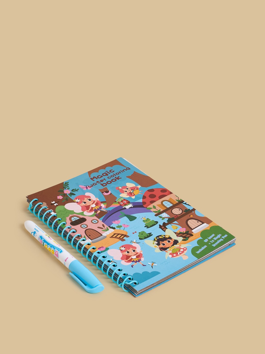 Water Colouring Book and Brush Set