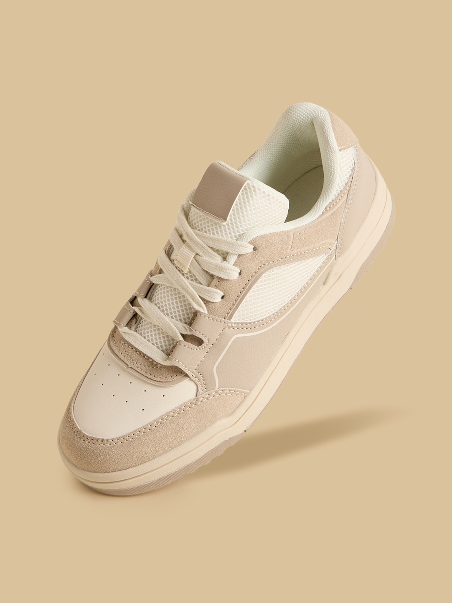 Colourblock Lace-Up Sports Shoes
