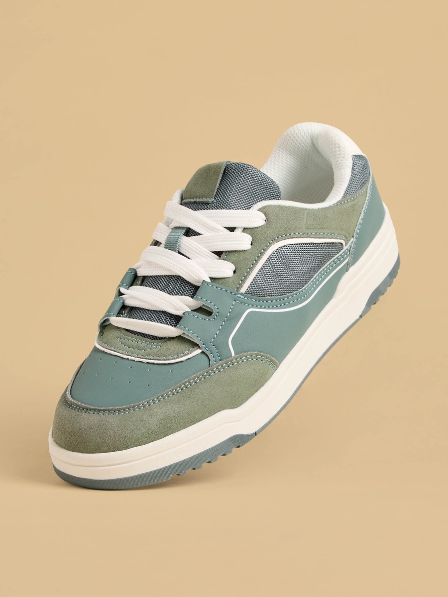 Colourblock Lace-Up Sports Shoes