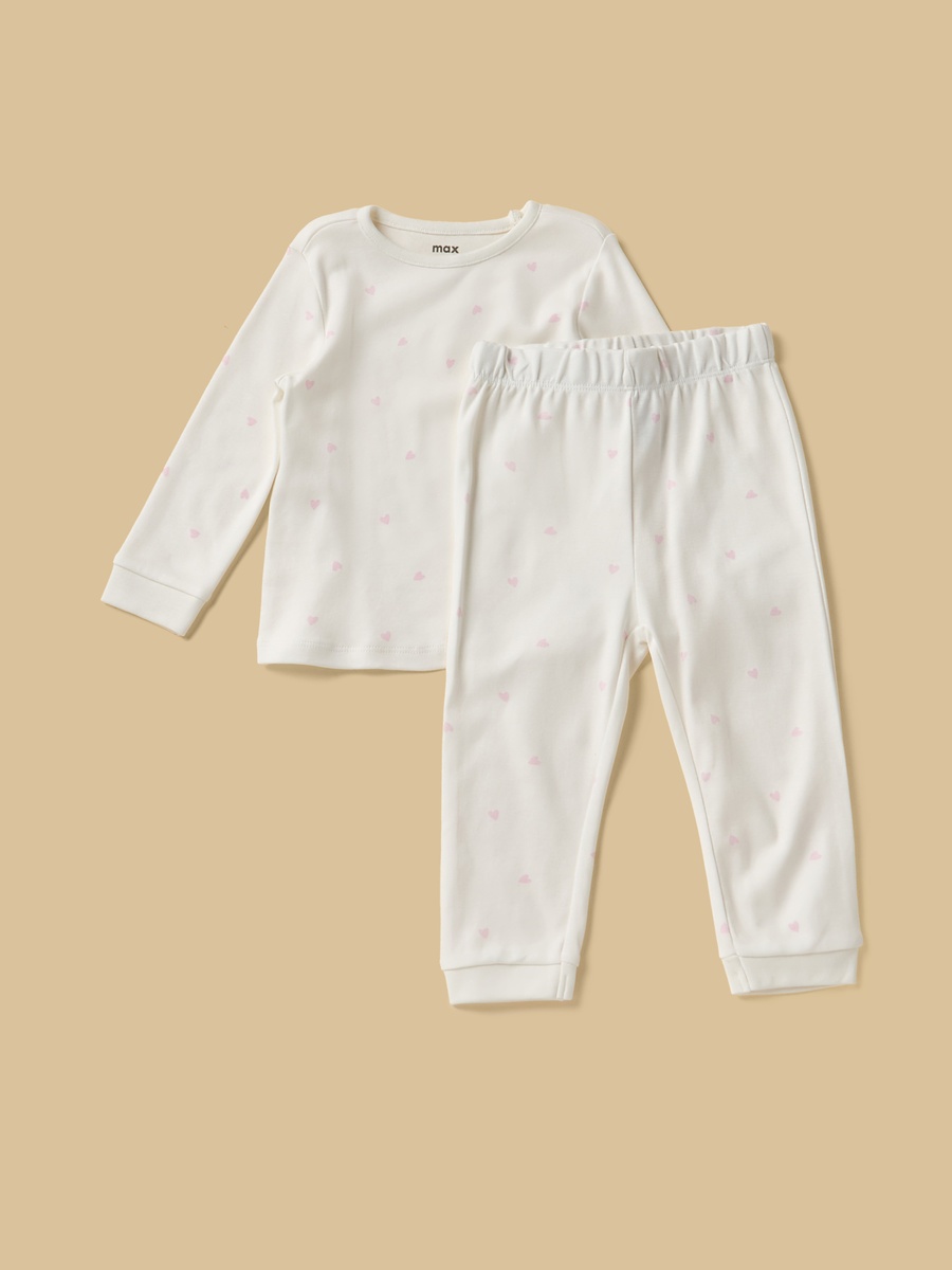 Pack of 2 - Teddy Print Pyjama Set