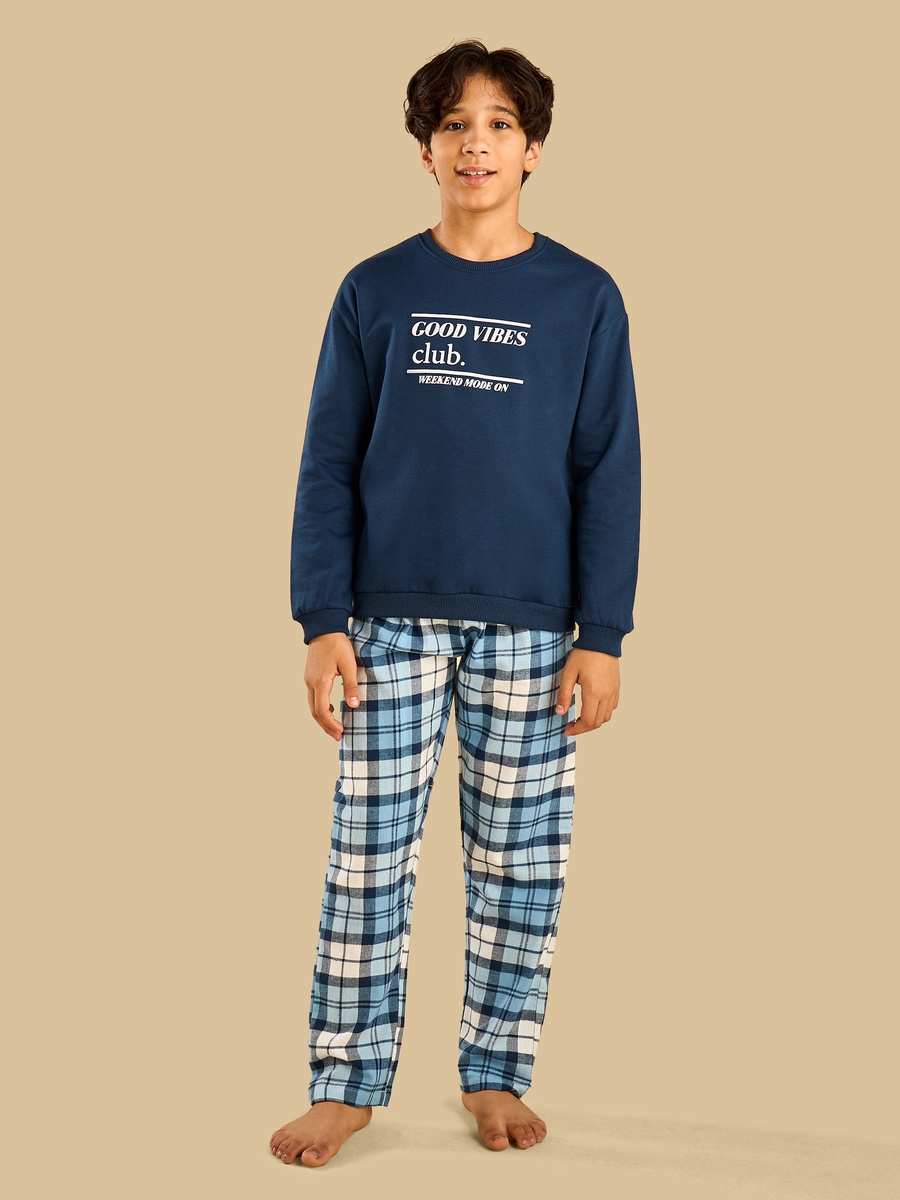 Checked Cotton Pyjama Set