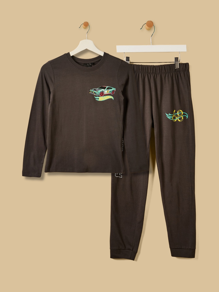 Hot Wheels Print Cotton Pyjama Set