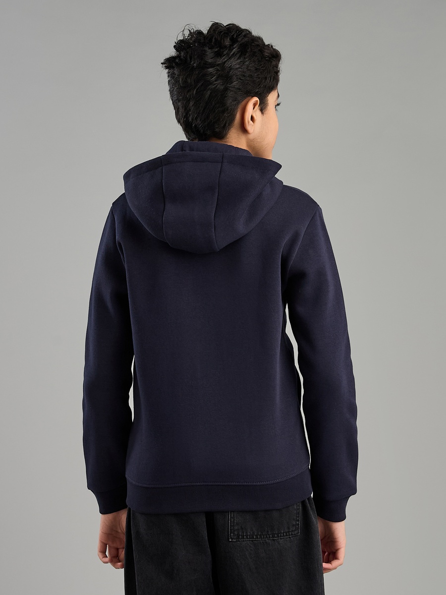 Plain Zip Through Hoodie