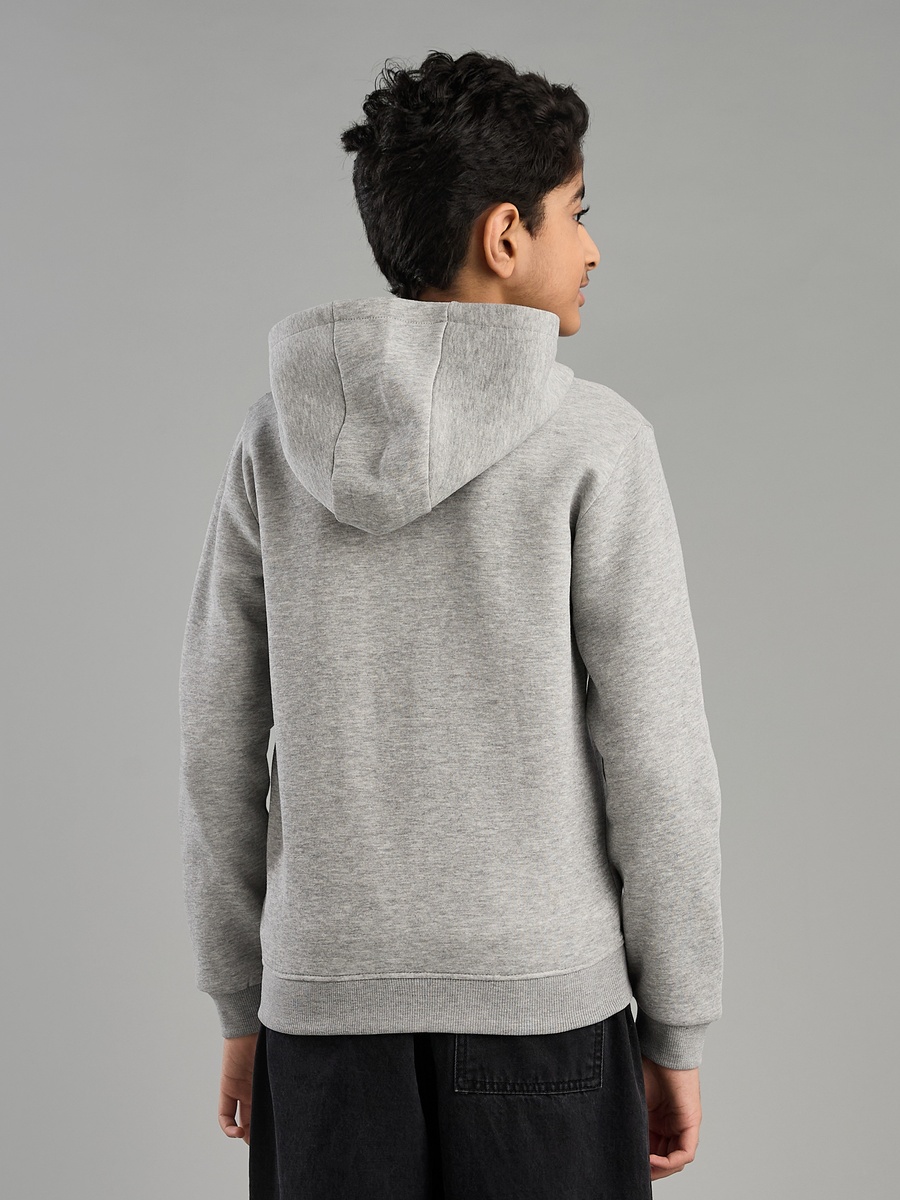 Plain Zip Through Hoodie