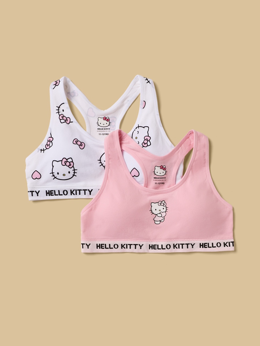 Pack of 2 - Hello Kitty Print Padded Trainer Bra