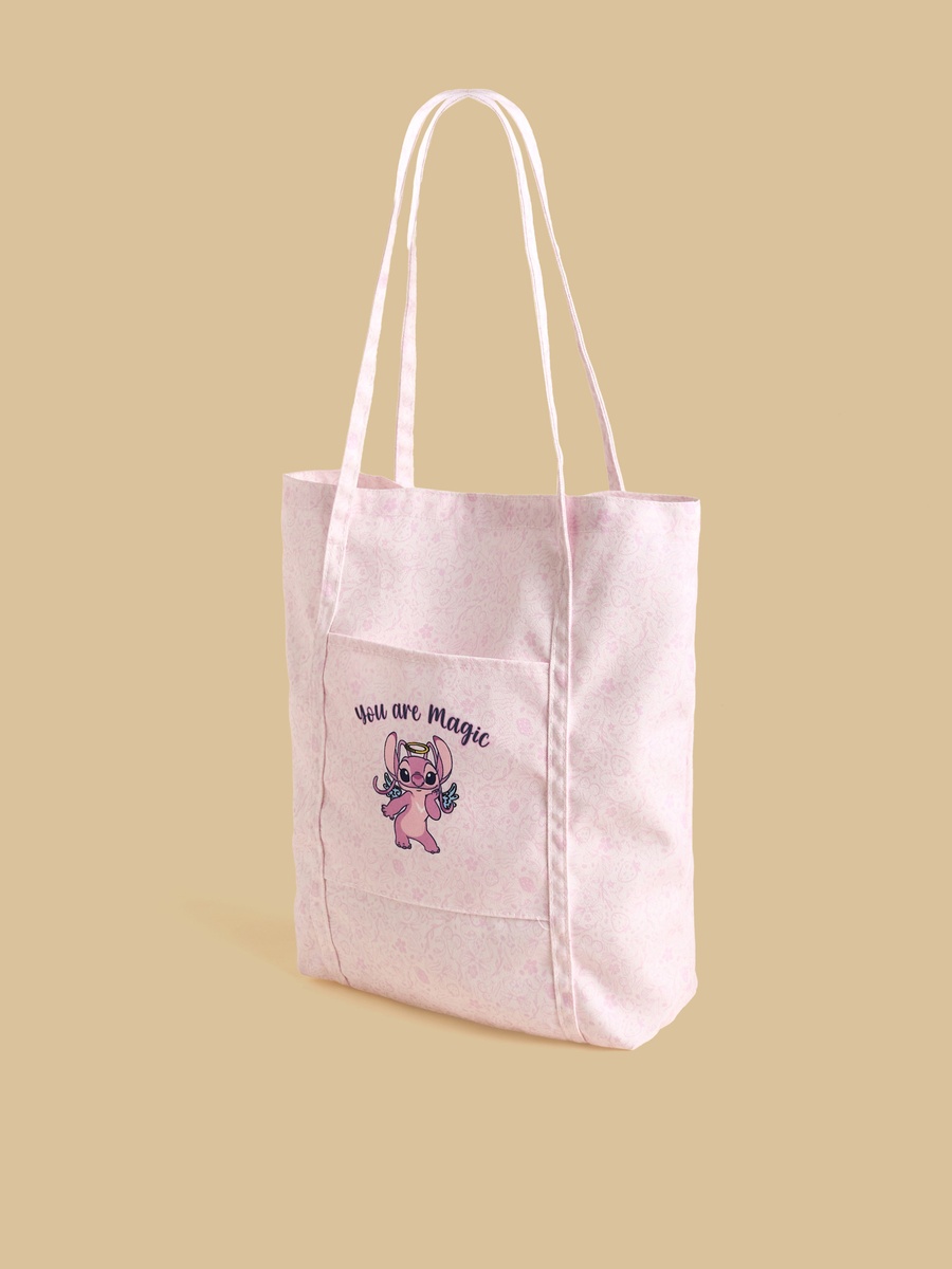 Angel Print Tote Bag with Double Handle