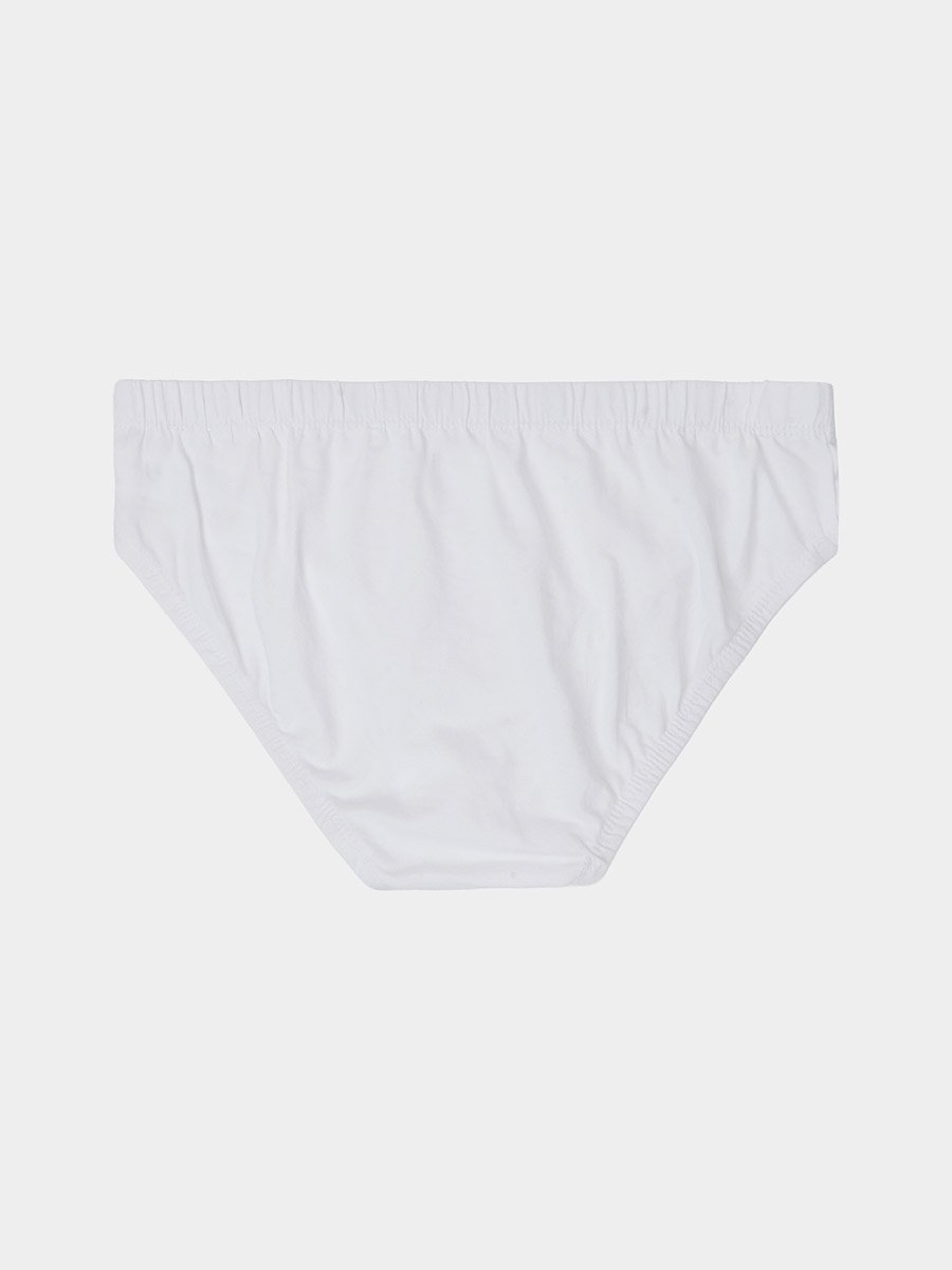 Pack of 5 - Teen Boy White Briefs Underwear with Elastic at Waist