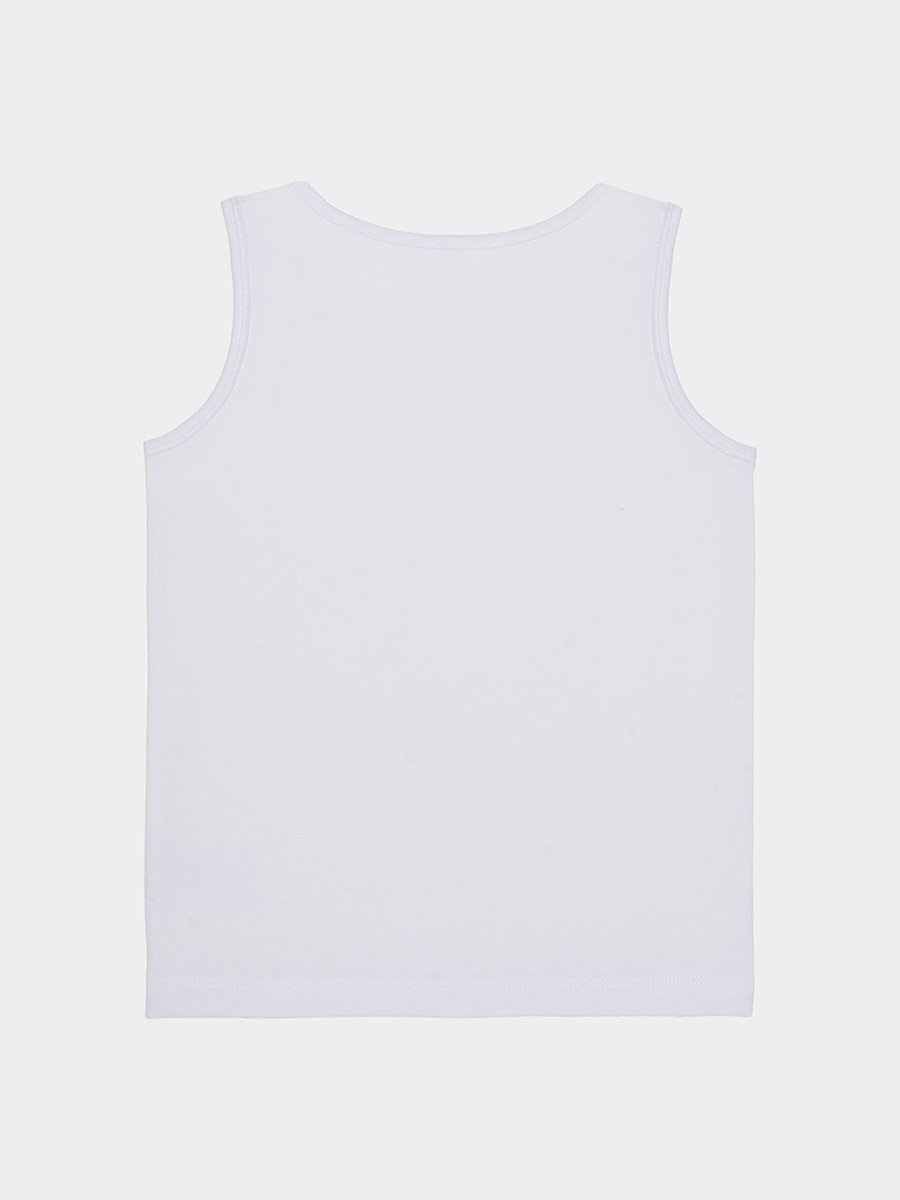Boys Pack of 5 - Solid Cotton Blend Vests