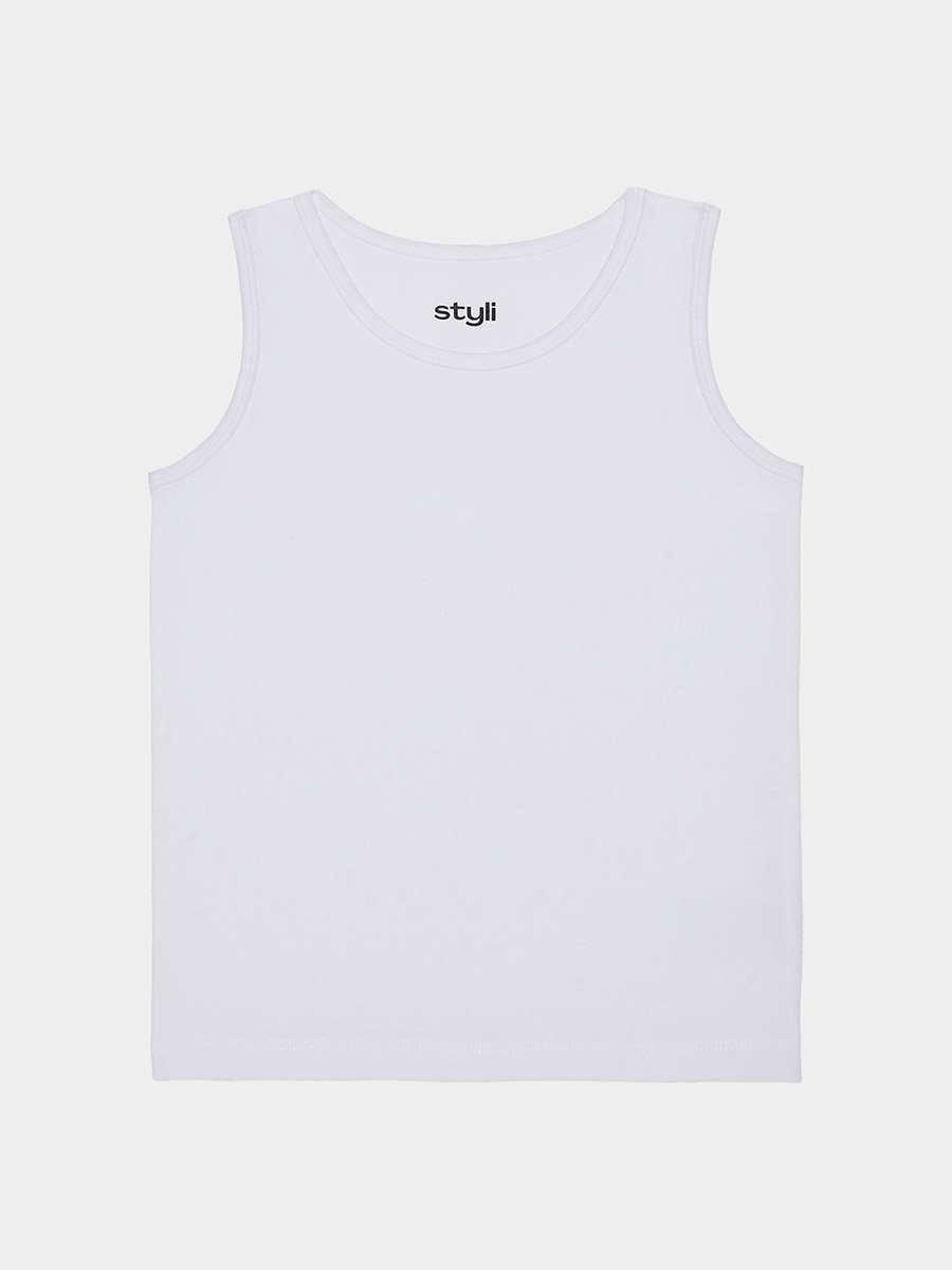Boys Pack of 5 - Plain Vest