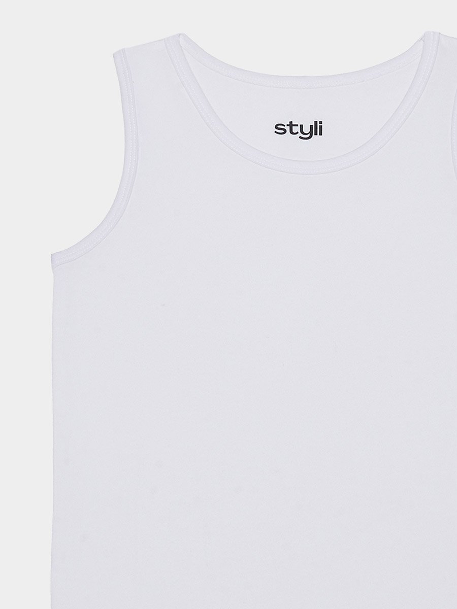 Boys Pack of 5 - Plain Vest