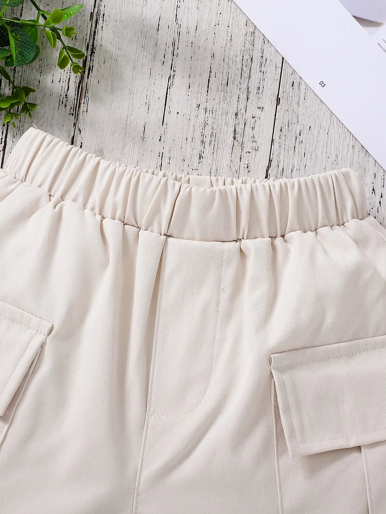 Kids Beige Cargo Shorts
