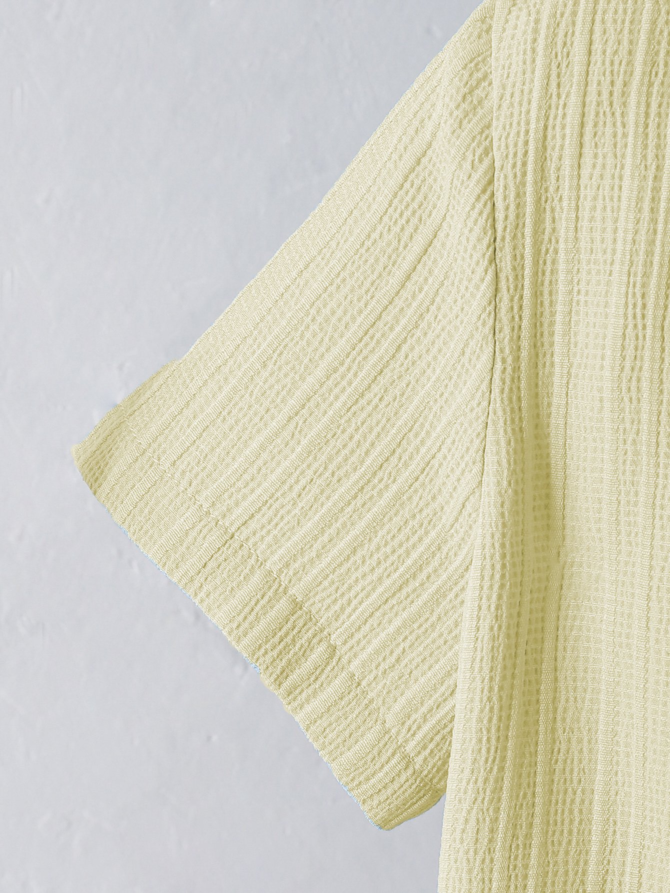 Boys Yellow Textured Shirt and Shorts Set