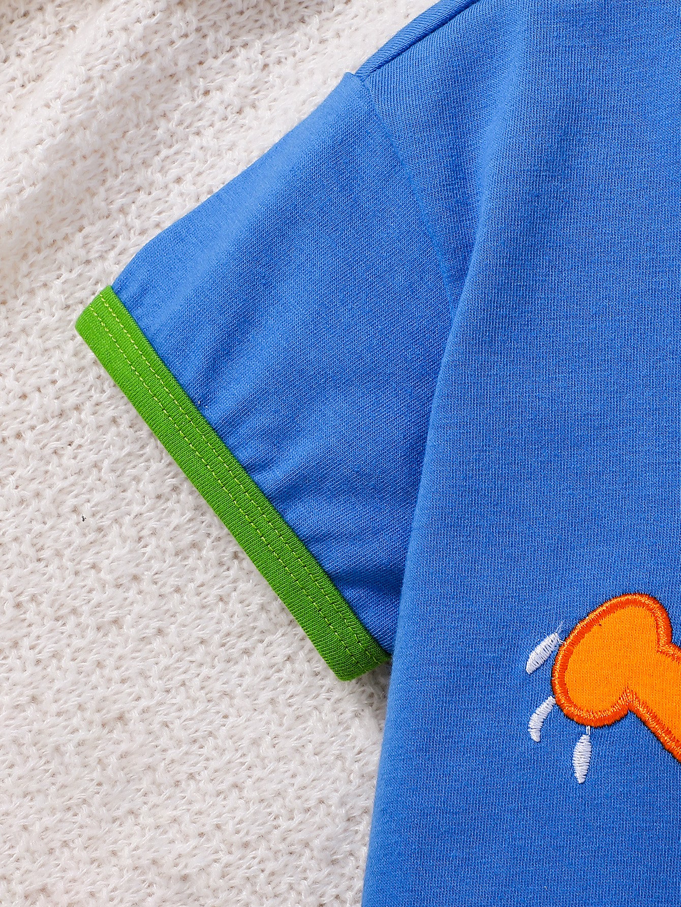 Boys Embroidered Patch T-Shirt and Shorts Set
