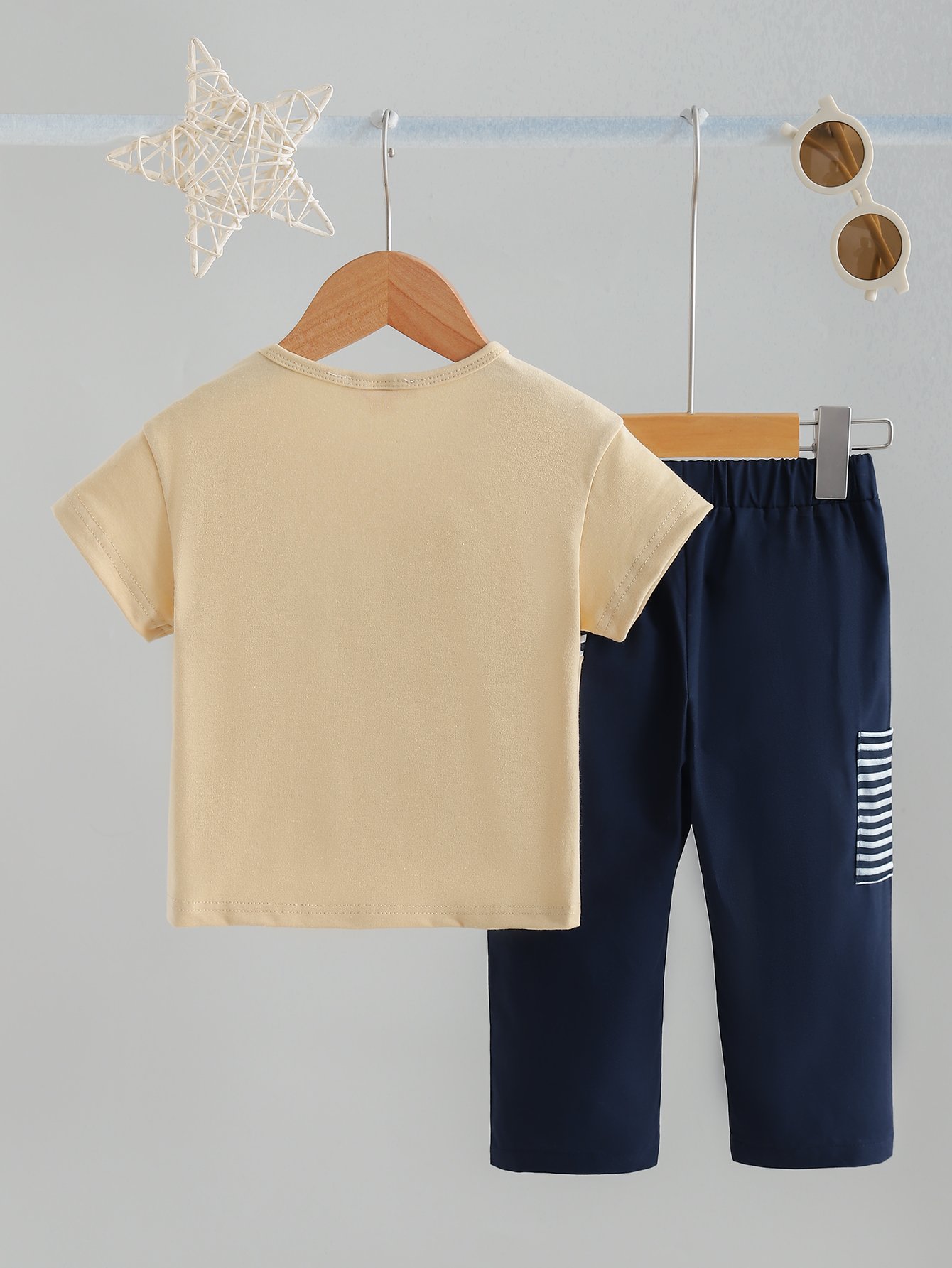 Boys Cute Bear Graphic T-Shirt and Jogger Set