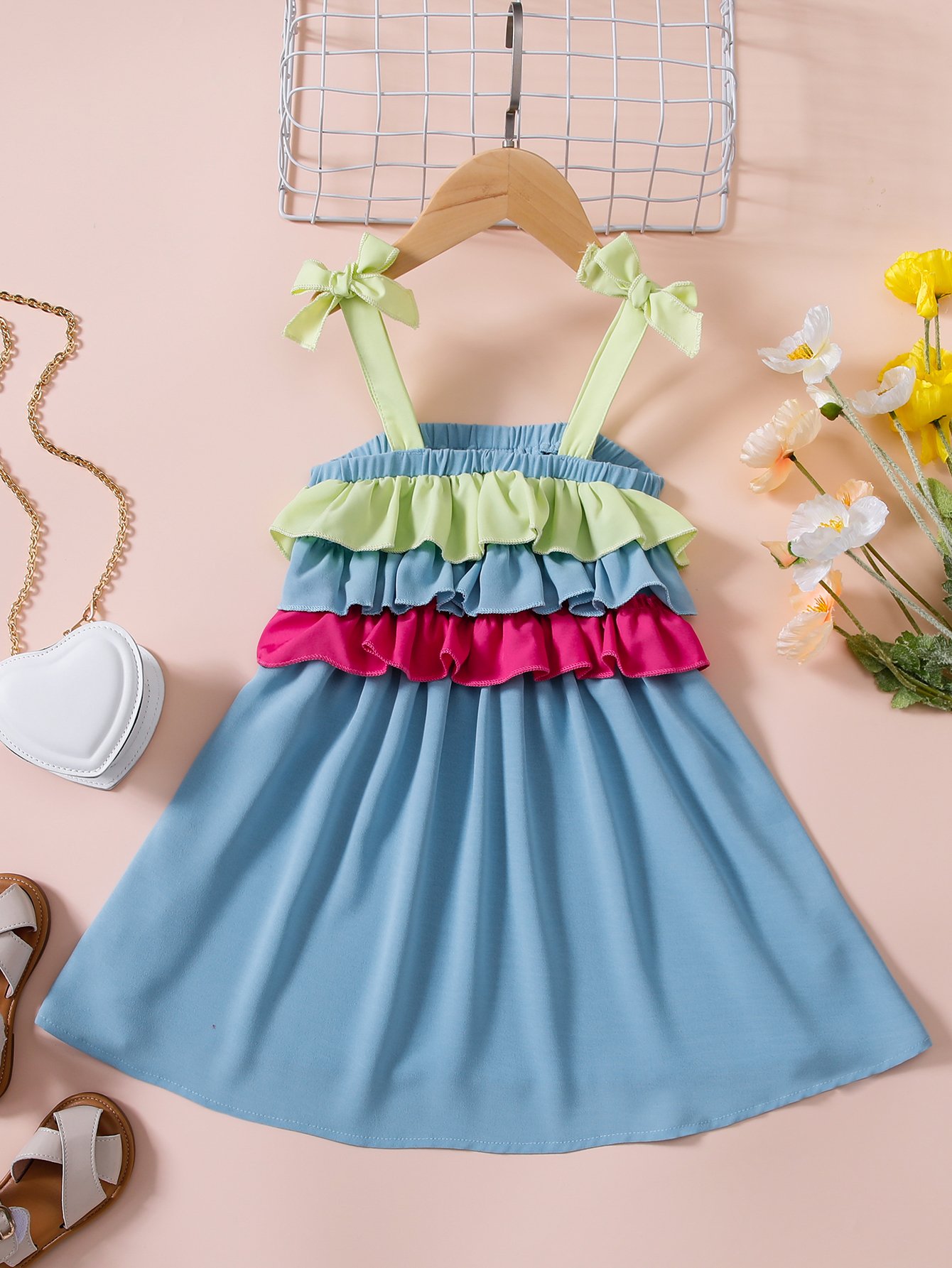 Girls Ruffled A-Line Mini Dress