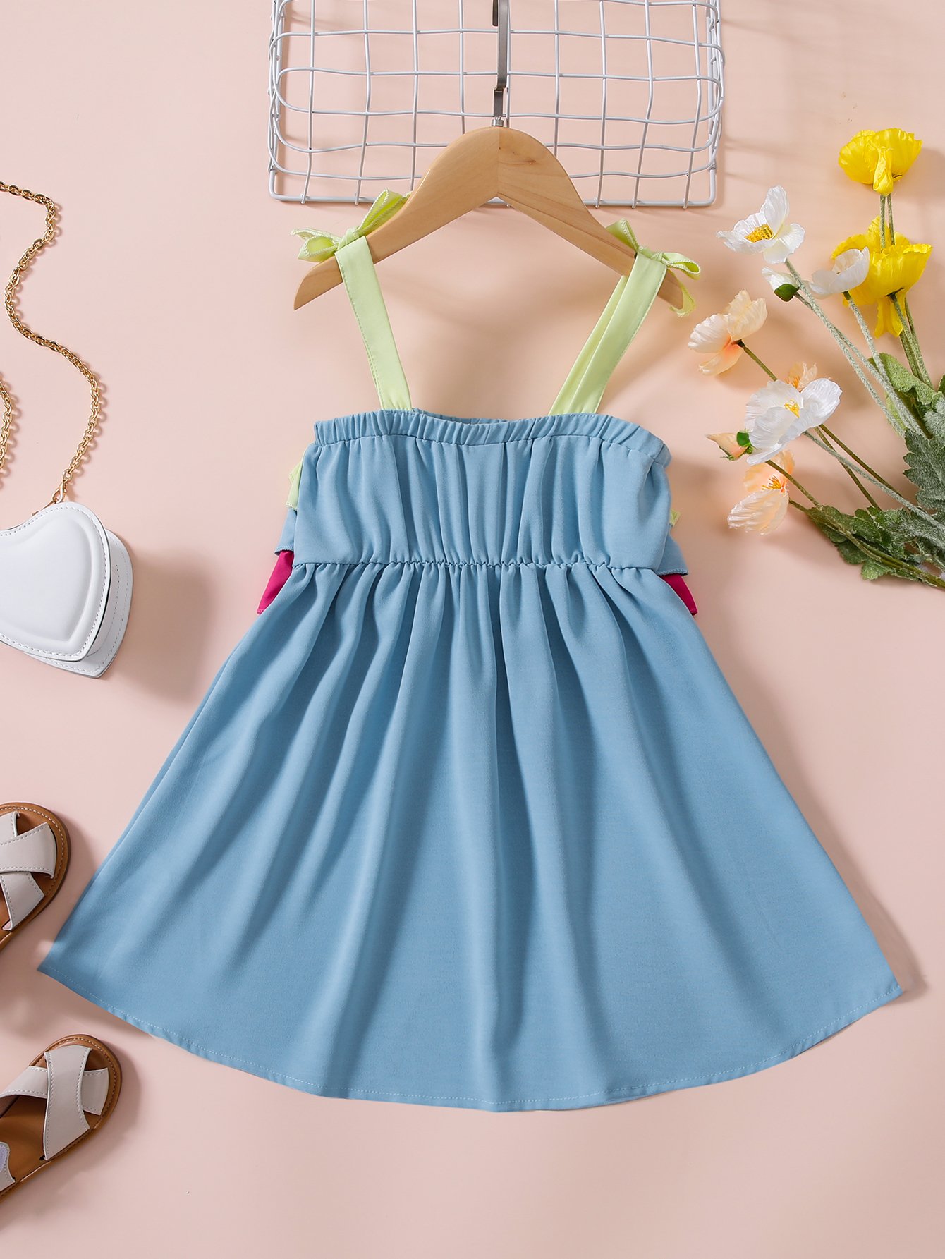 Girls Ruffled A-Line Mini Dress