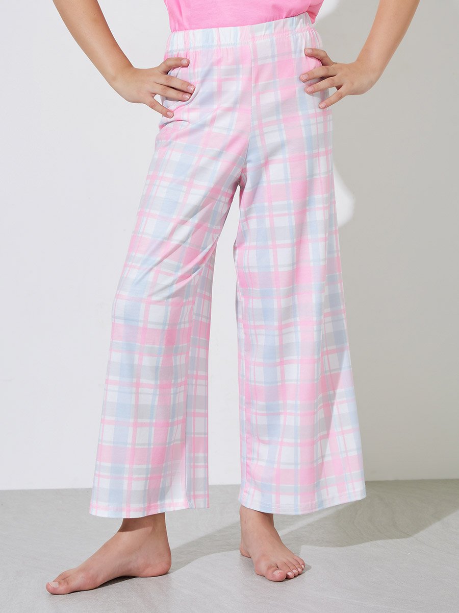 Teen Girls Text Print T-Shirt and Pyjama Set