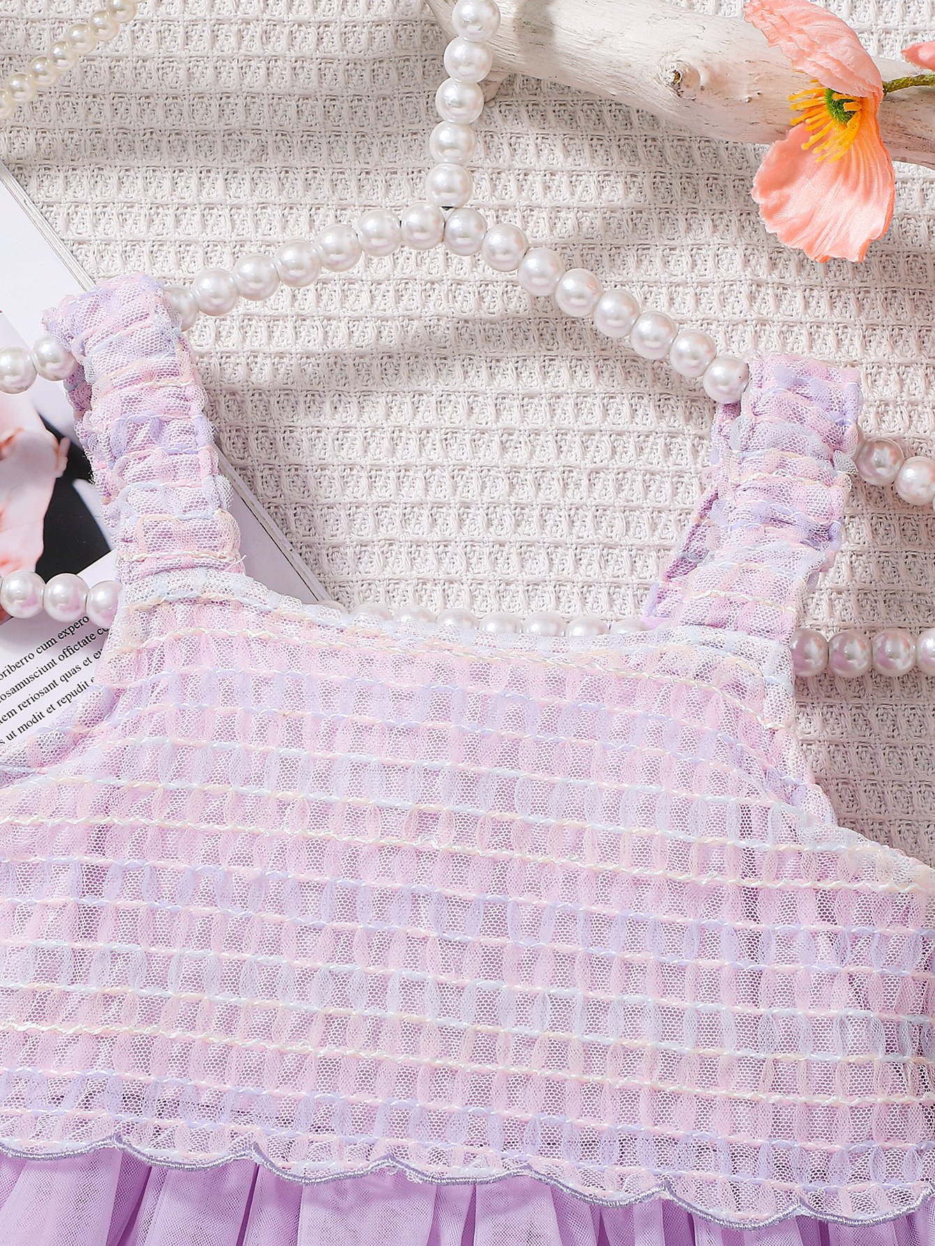 Girls Lilac Tulle Strappy Dress