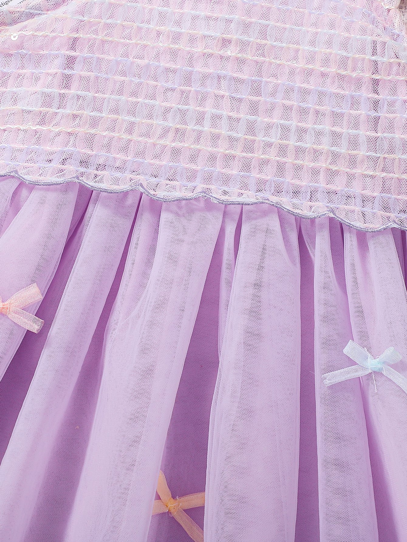 Girls Lilac Tulle Strappy Dress