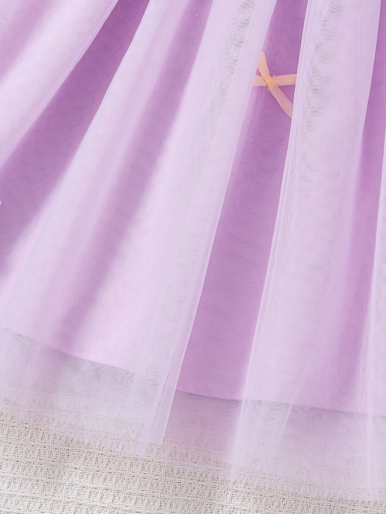 Girls Lilac Tulle Strappy Dress