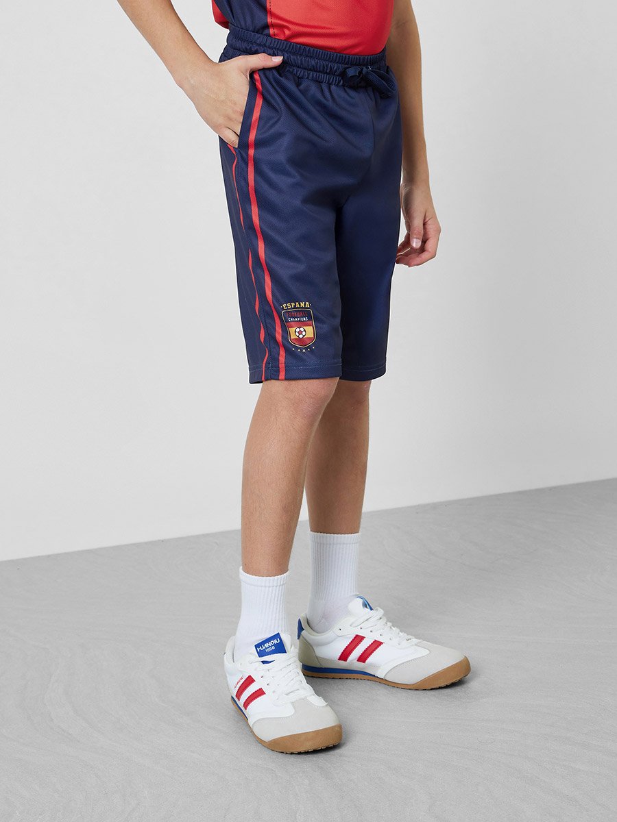 Teens Spain Print Jersey T-Shirt and Shorts Football Set
