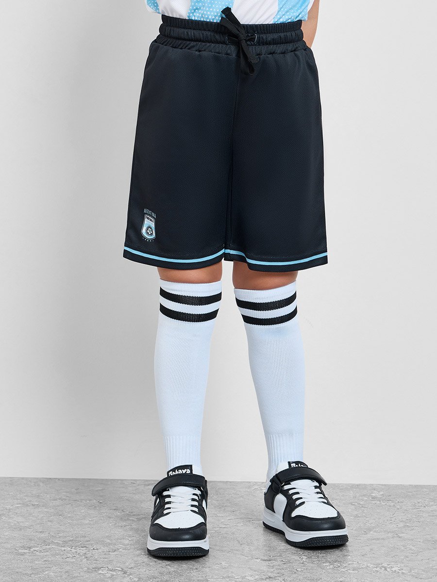 Kids Argentina Jersey Polo T-Shirt and Shorts Football Set