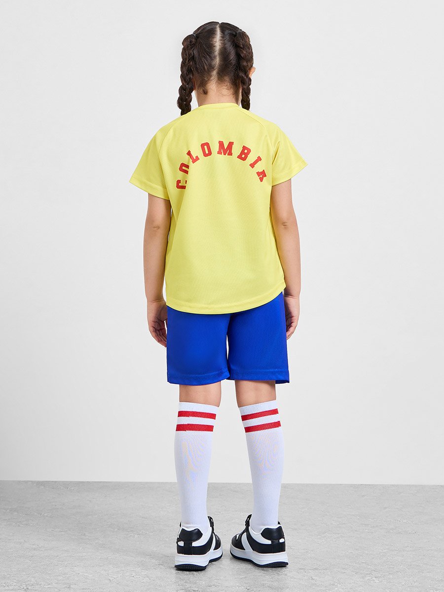 Kids Colombia Print Jersey T-Shirt and Shorts Football Set