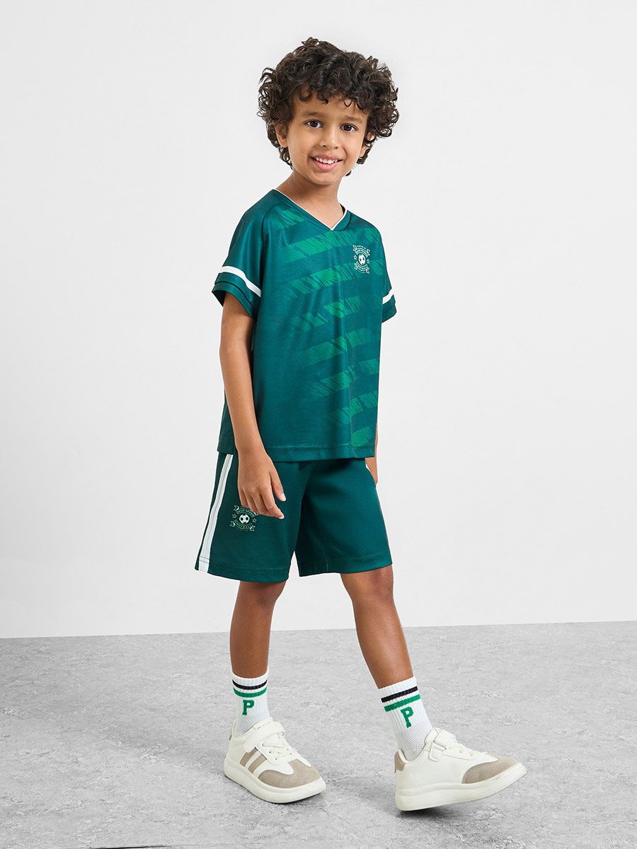 Kids KSA Print Jersey T-Shirt and Shorts Football Set