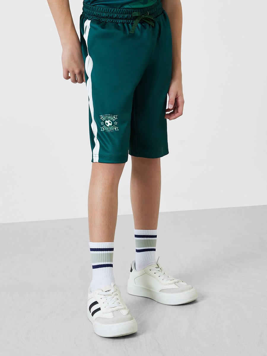 Teens KSA Print Jersey T-Shirt and Shorts Football Set