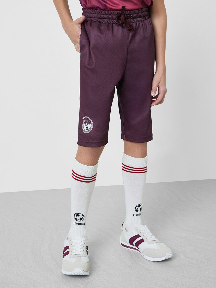 Teens Qatar Print Jersey T-Shirt and Shorts Football Set