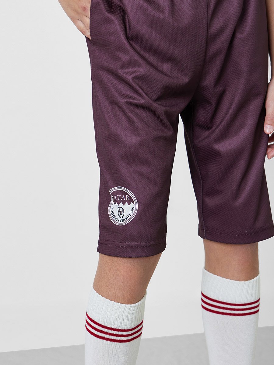 Teens Qatar Print Jersey T-Shirt and Shorts Football Set