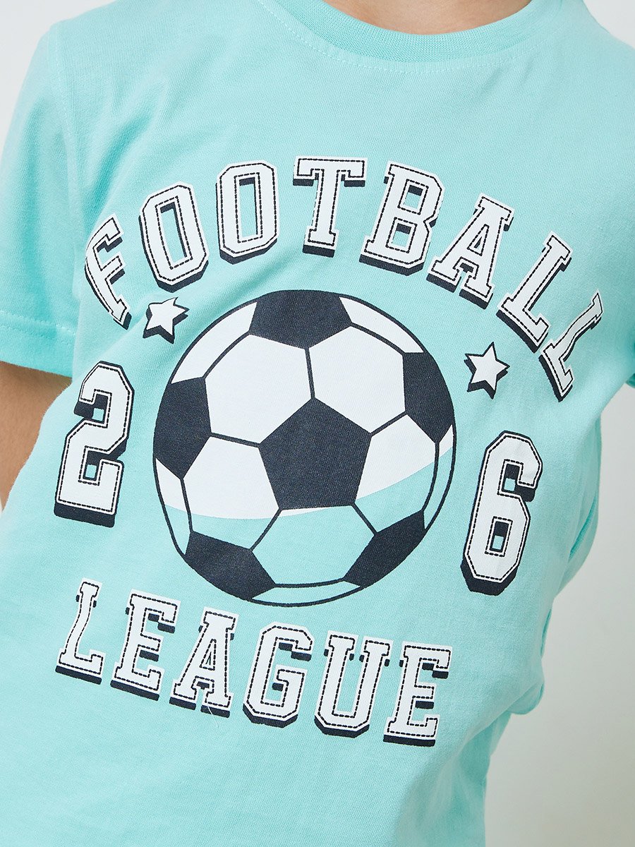 Boys Pack of 3 - Graphic Print Cotton T-Shirt, Shorts and Pyjama Set