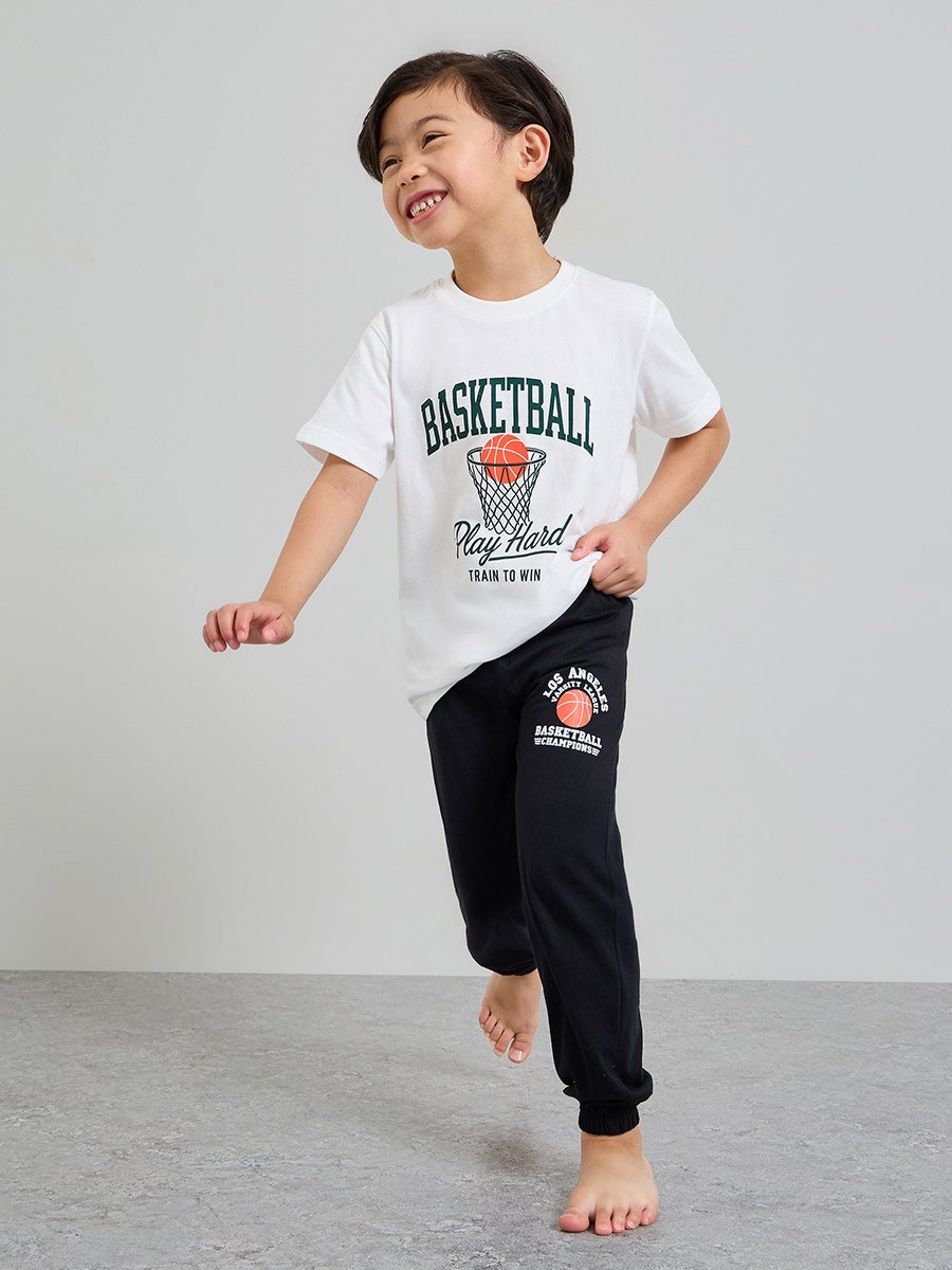 Boys Pack of 3 - Graphic Print Cotton T-Shirt, Shorts and Pyjama Set